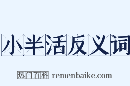 小半活反义词是什么意思的图片